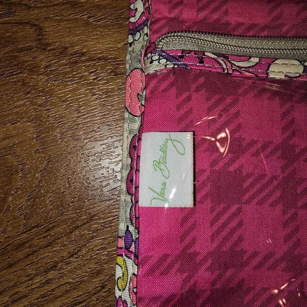 Vera Bradley Travel Organizer Pink Paisley Quilted Toiletry Cosmetic Bag